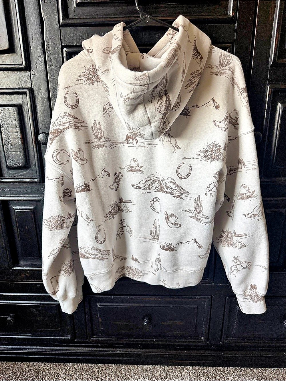Abercrombie & Fitch Western Toile Graphic Popover Hoodie Medium